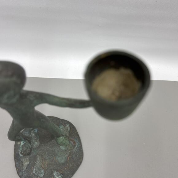 San Pacific International SPI Vintage Alien Candle Sticks Green - Picture 3 of 7